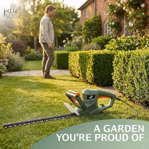 Pelle & Sol 550W Electric Reciprocating Hedge Trimmer in Green – 7