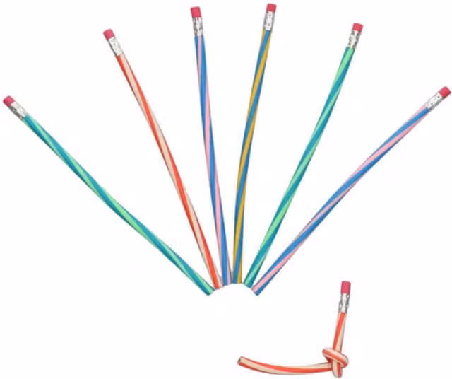 UMKYTOYS 7-Piece Set of Multicolour Flexible Graphite Pencils for Children