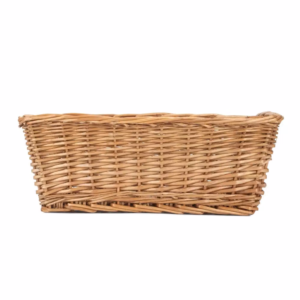 Red Hamper Large Deep Rectangular Wicker Storage Tray in Brown, W/D/H: 48.0 x 38.0 x 18.0 cm – 2