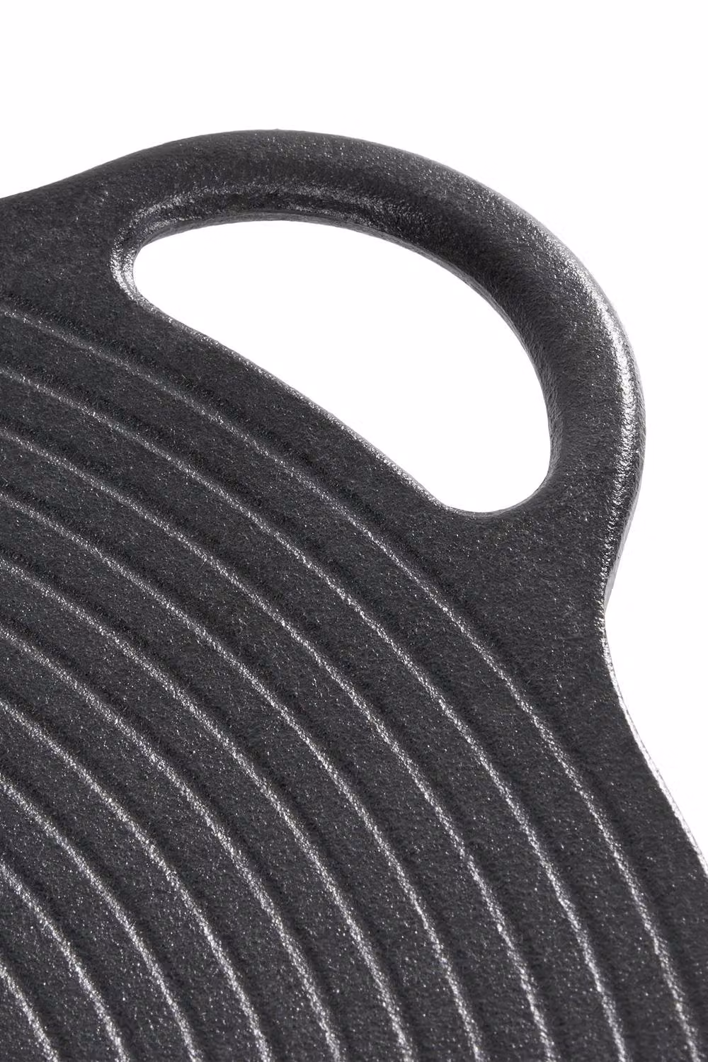Garden Sanctuary Pre-Seasoned Round Cast Iron Grill Pan with Pouring Spout, Black – 7