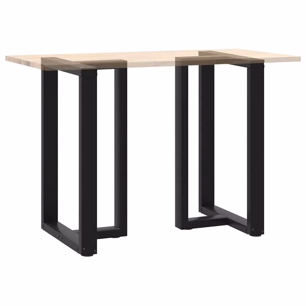 Berkfield Home Modern T-Shaped Bar Table Legs, 2 Pieces, Black Steel, W: 60 cm, D: 35 cm, H: 90-91 cm – 4