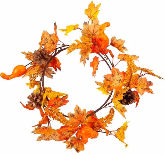 VFM e-Store Orange Halloween Large Floral Pumpkin Garland Hanging Decoration – 1