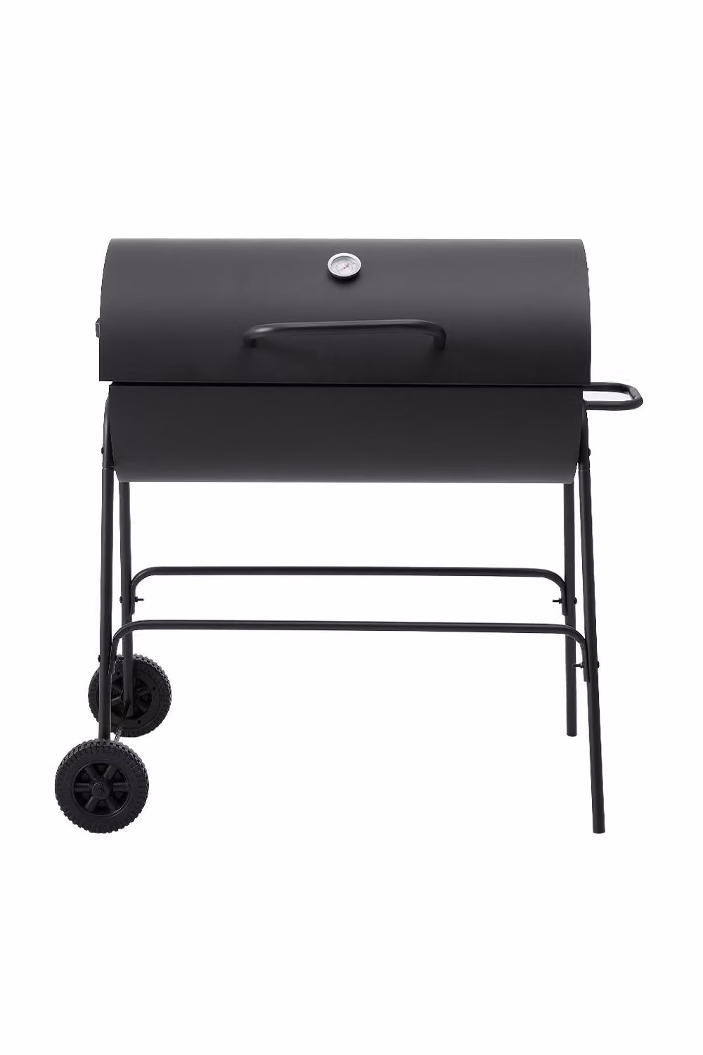 H&O Direct Steel Charcoal Outdoor BBQ Grill with Wheels, Black, W/D/H: 79 x 68 x 90 cm – 2