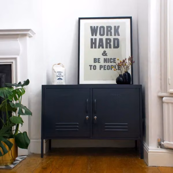 Mustard Made The Lowdown Freestanding Metal Storage Locker in Grey, W/D/H: 72 x 40 x 100 cm – 3