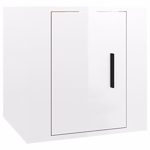 vidaXL Wall Mounted High Gloss White TV Cabinet W/D/H: 40 x 34.5 x 40 cm