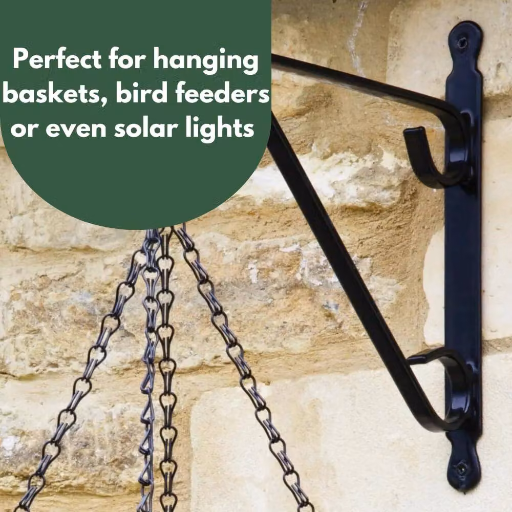 Marco Paul Black Metal Garden Wall Bracket W: 140 cm, H: 100 cm – 6