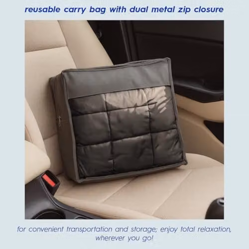 Harbour Housewares Black Weighted Blanket with Glass Bead Filling and Storage Box, W: 125 cm, D: 150 cm, 4kg – 3