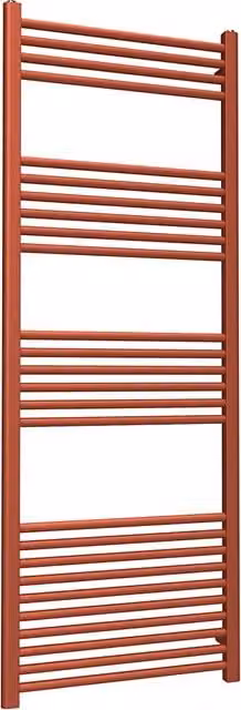 Lux Heat Wall Mounted Coloured Towel Radiator in Metallic Copper, H 160 cm x W 60 cm