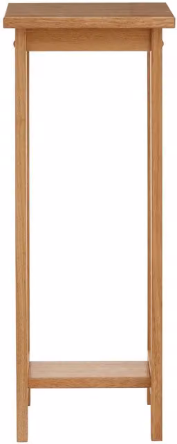 Orsina Selby Natural Tropical Hevea Square Plant Stand in Brown and Beige Wood