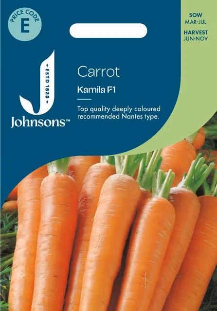 Johnsons Seeds Kamila Orange Carrot Vegetable Seeds