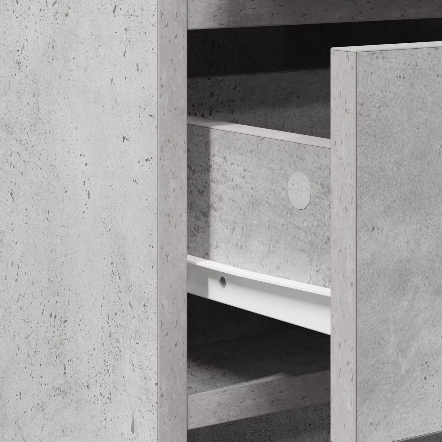 Berkfield Home Sideboard in Concrete Grey, W/D/H: 40 x 41 x 75 cm – 4