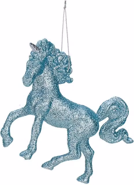 VFM e-Store Ice Blue Hanging Unicorn Christmas Tree Ornament, 13cm – 1