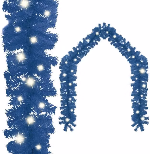 Berkfield Home Christmas Garland with Blue LED Lights, 20 m