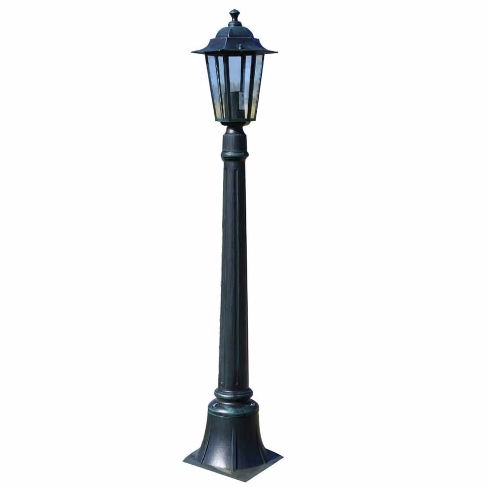 Berkfield Home Preston Garden Lantern Post Lights, Set of 2, Green, Height: 105 cm – 4