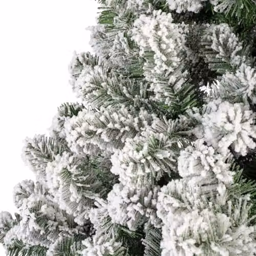 Kaemingk Snowy Imperial Pine Artificial Christmas Tree in White and Green, Height: 120 cm – 2