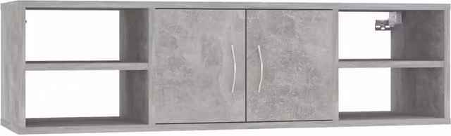 Berkfield Home Wall Mounted Concrete Grey Shelf, W/D/H: 102 x 30 x 29 cm