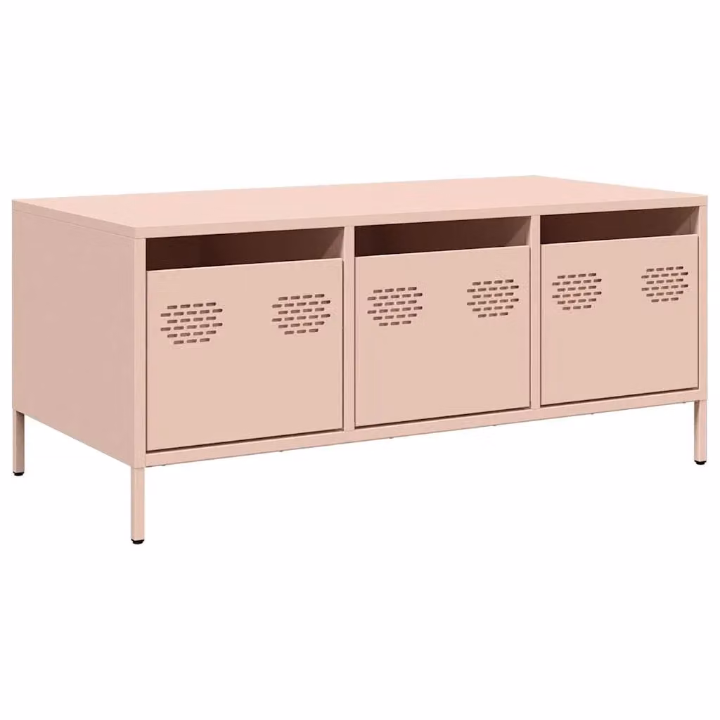 Berkfield Home Pink Industrial Metal Coffee Table W/D/H: 101.5 x 50 x 43.5 cm – 2