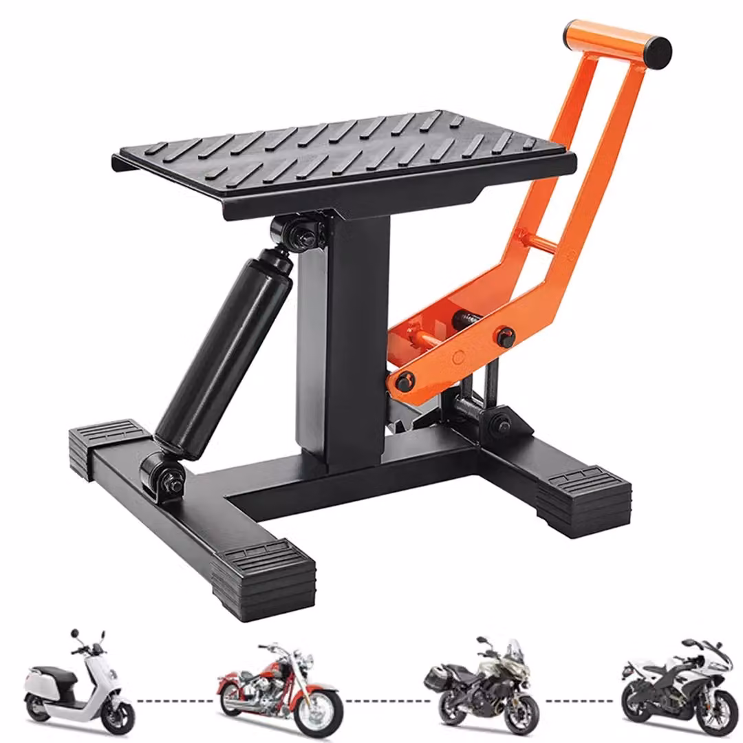 SPETLEK Adjustable Motocross Hydraulic Lift Stand for Dirt Bikes, Black Steel – 5