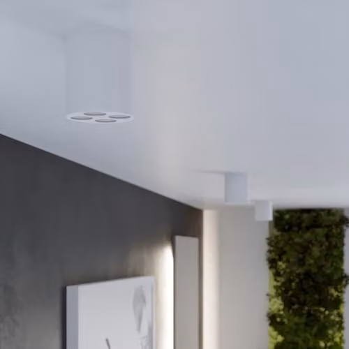Sollux Lighting Minimalist Round White Aluminium Ceiling Downlight, W/D/H: 8.3 x 7.2 x 7.2 cm, 4000K Cool White – 4