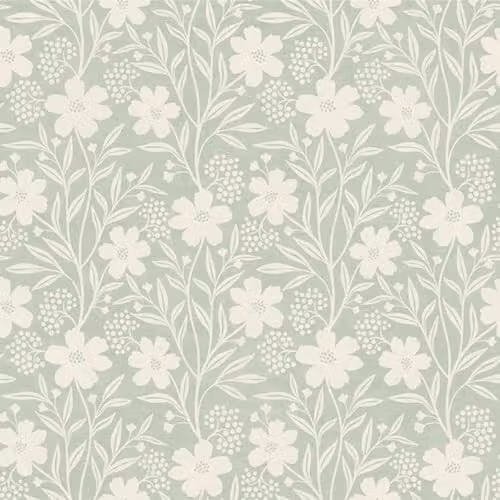 Arthouse Berry Floral Botanical Wallpaper in Sage Green