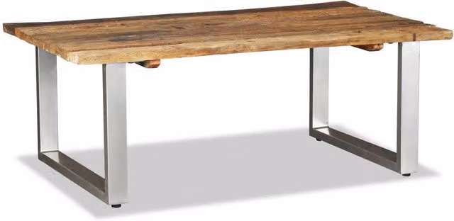 Berkfield Home Solid Reclaimed Wood Coffee Table in Brown, W/D/H: 100 x 60 x 38 cm – 1