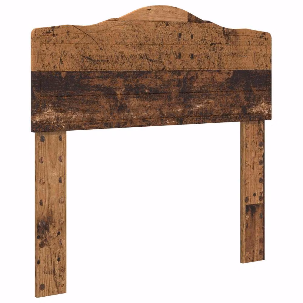 Berkfield Home Bed Frame with Headboard in Old Wood Brown, Solid Pine and MDF, W/D/H: 90 x 200 cm – 3