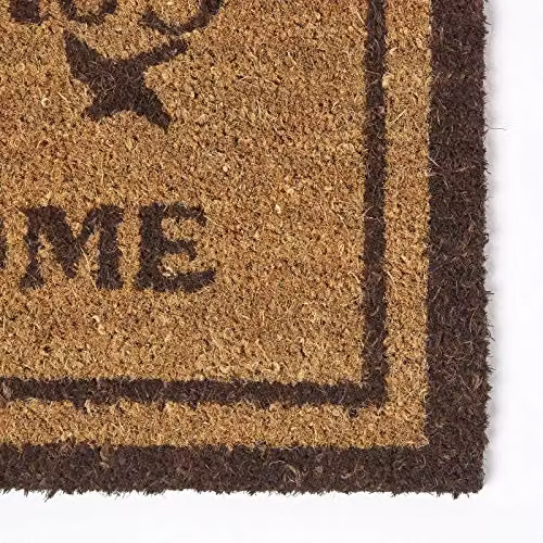 Homescapes Natural Coir Doormat, Brown and Beige, W/D/H: 70 x 40 x 2 cm – 2