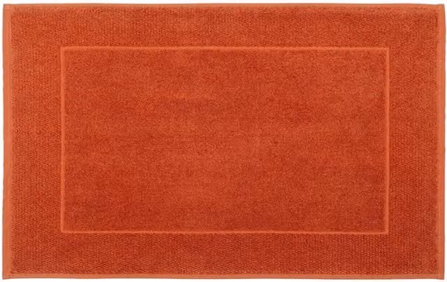 Torres Novas Quick-Drying Cotton Bath Mat, Brown and Orange, W: 80 cm, D: 50 cm