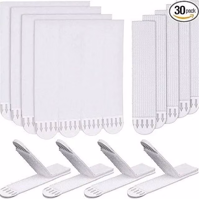 Nordara 30 Pairs of Double-Sided White Picture Frame Hanging Strips, W: 1000 cm, H: 52 cm