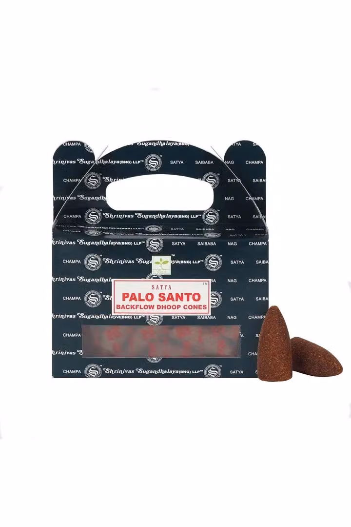 Satya Palo Santo Backflow Dhoop Cones, Set of 6 Packets, Brown – 2