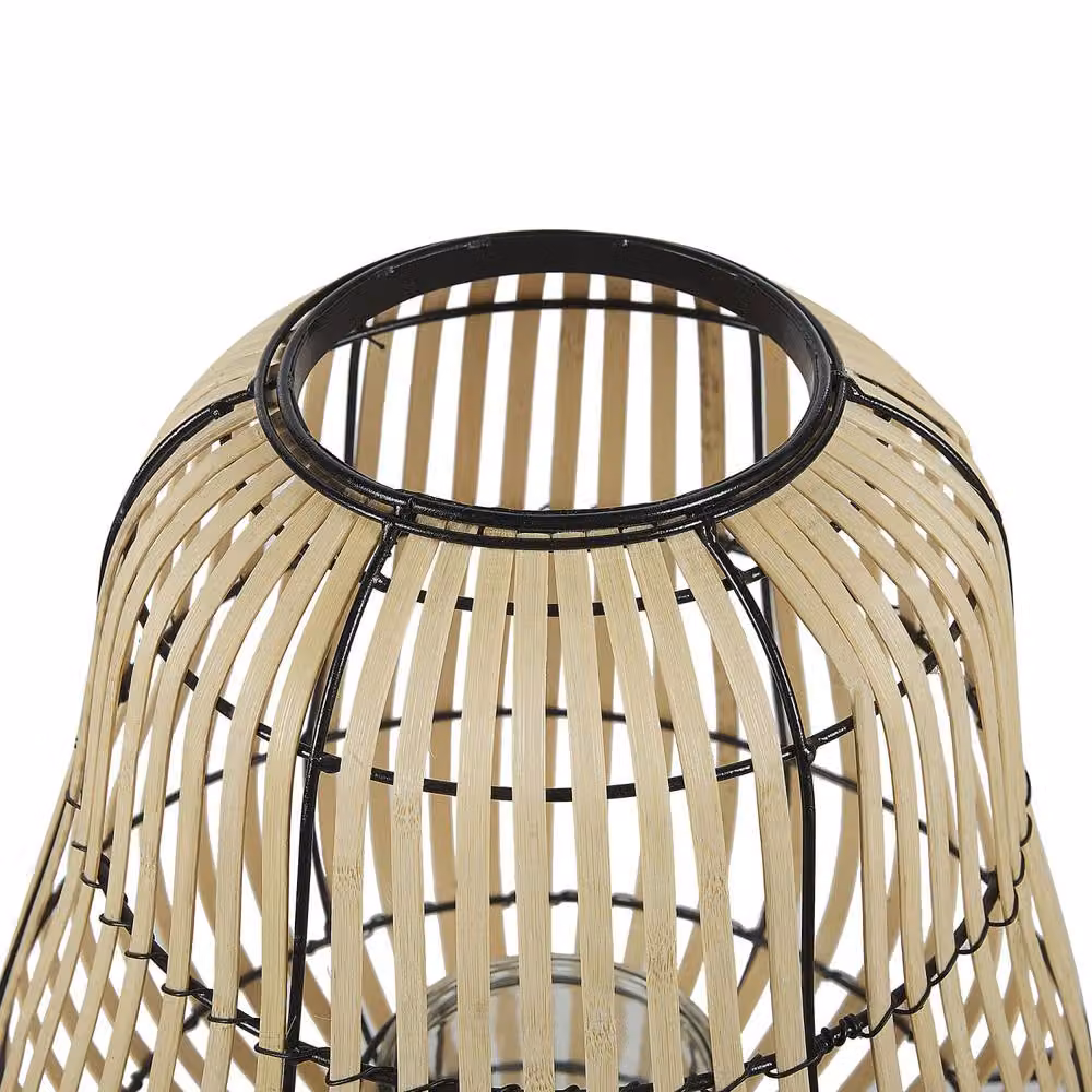 Wyld and Coco Brown Willow Wood Lantern Candle Holder, H 44 cm x W 31 cm x D 31 cm – 3