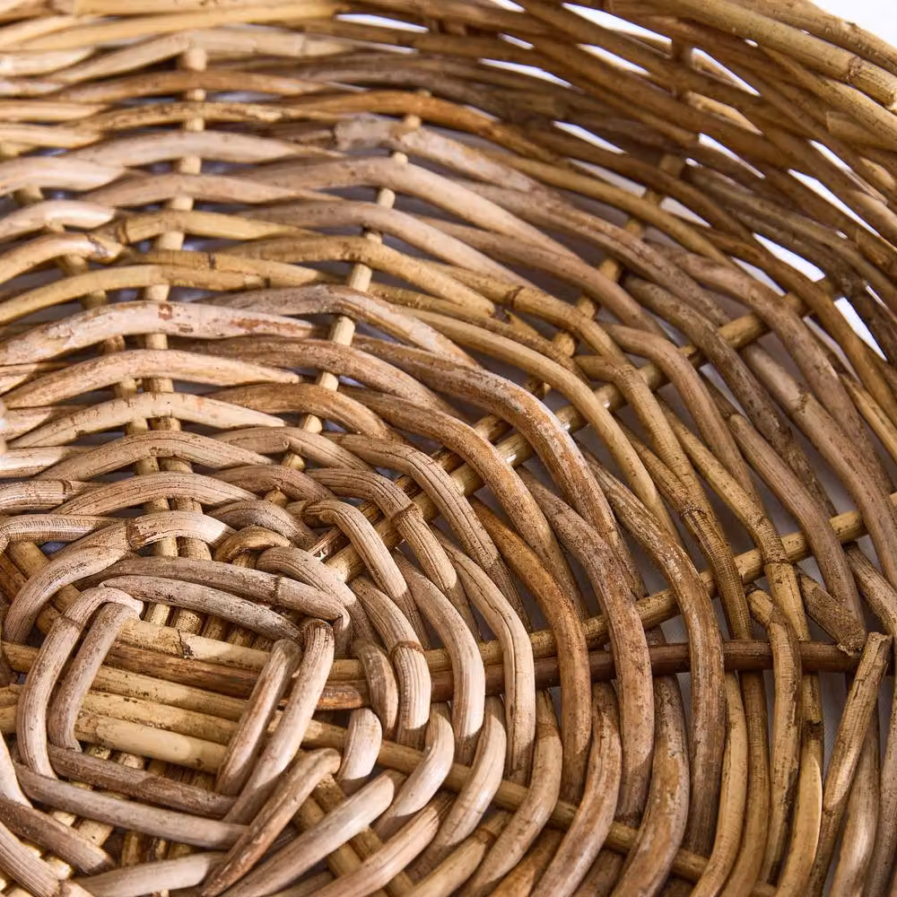 Dibor Natural Rattan Decorative Tray with Handles, Brown, W: 60 cm, L: 36 cm, H: 10 cm – 3