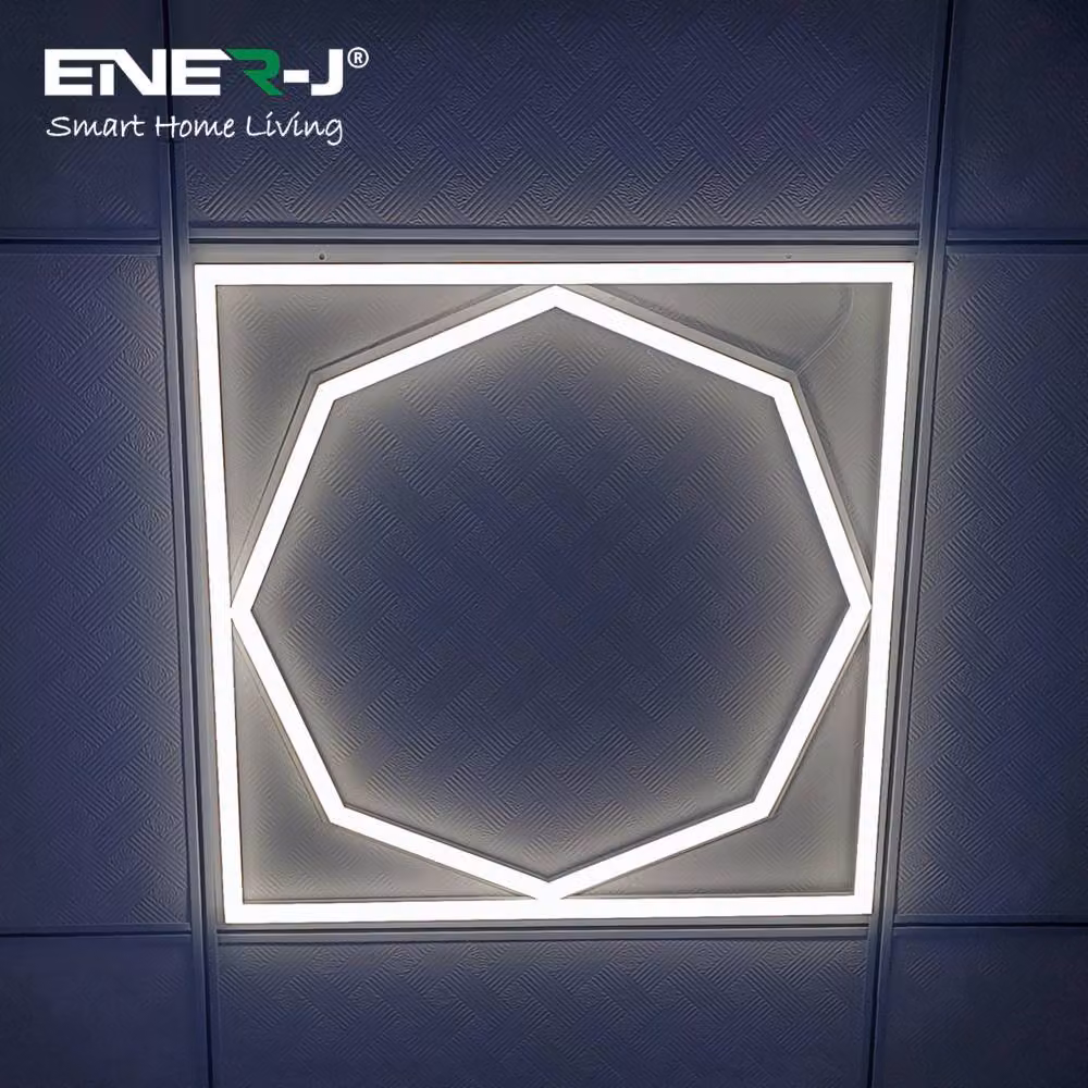 ENER-J Pack of 2 LED Recessed Panel Lights, Cool White, 40W, W/D: 60 x 60 cm – 3