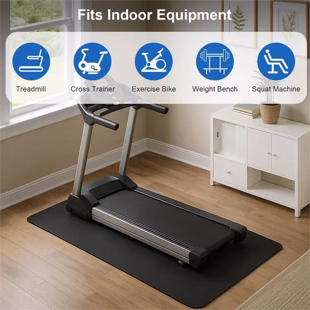 EONLION Non-Slip Walking Pad Floor Protector, Black, W: 100 cm, D: 100 cm – 4