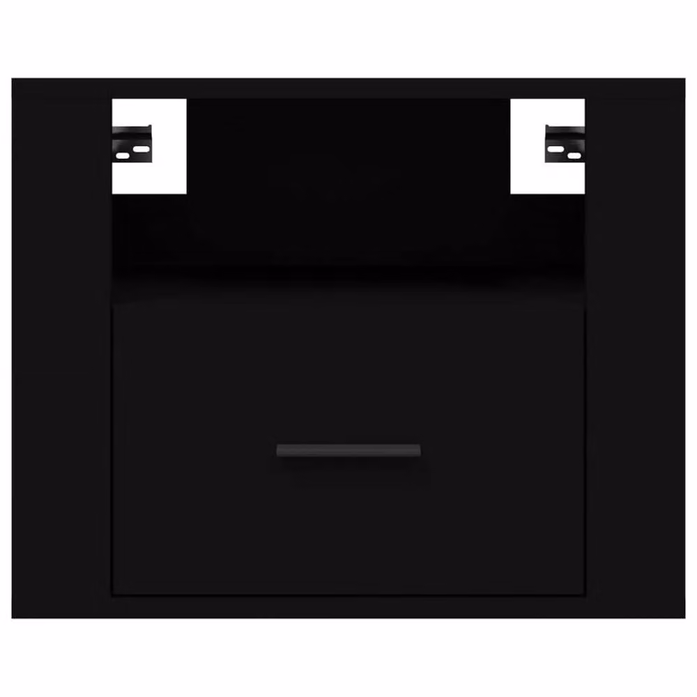 Berkfield Home Wall-mounted Bedside Cabinet, Black, W: 50 cm, D: 36 cm, H: 40 cm – 5