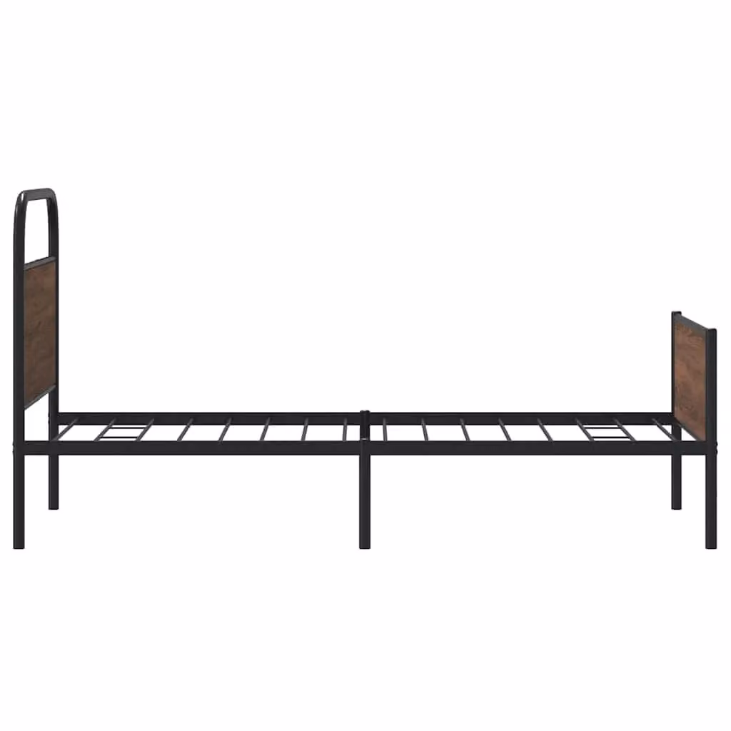 Berkfield Home Classic Bed Frame in Brown Oak, W/D/H: 90 x 200 cm – 4