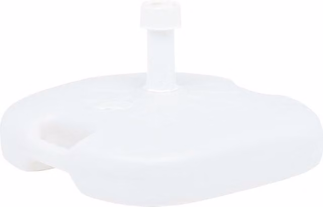 Berkfield Home White Plastic Parasol Base, Sand or Water Filled, 16 L