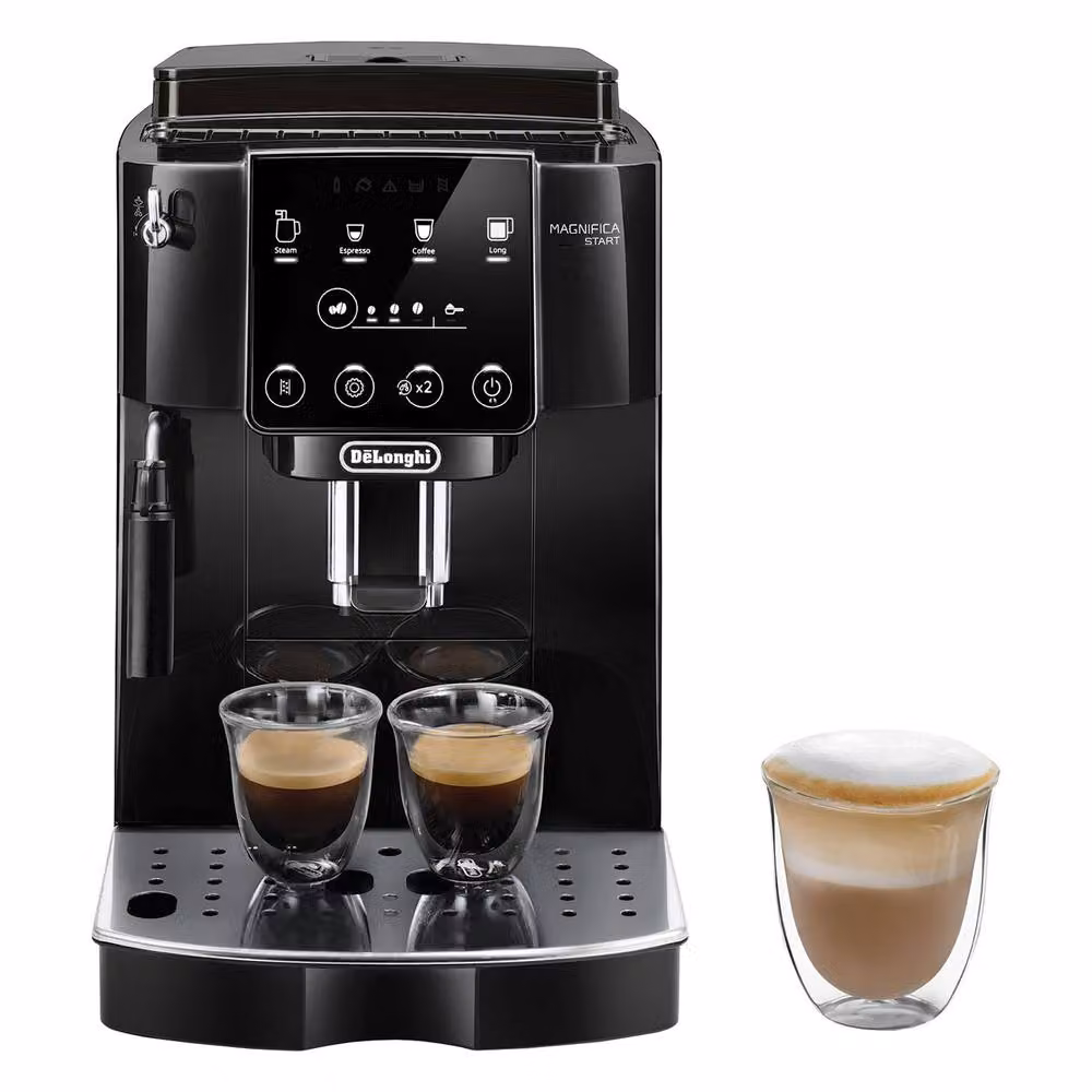 DeLonghi Magnifica Start Bean to Cup Automatic Coffee Machine with Steam Wand, Grey and Black – 7