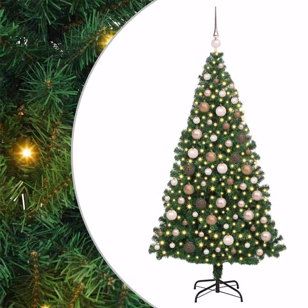 Berkfield Home Artificial Christmas Tree with 300 LEDs in Green, Height: 180 cm – 2