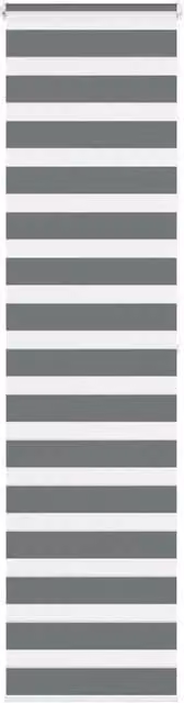 Berkfield Home Zebra Blind in Dark Grey, Polyester, W: 65 cm, H: 200 cm