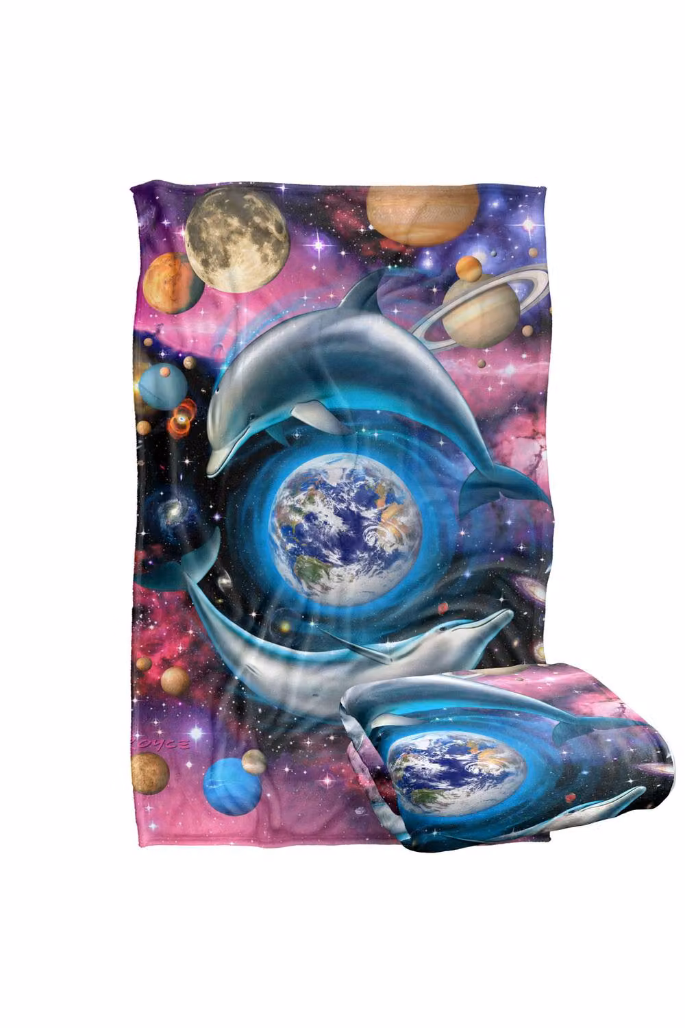 JQ Licensing Dolphin Universe Silky Touch Super Soft Fluffy Polyester Throw Blanket in Multicolour, Large – 2