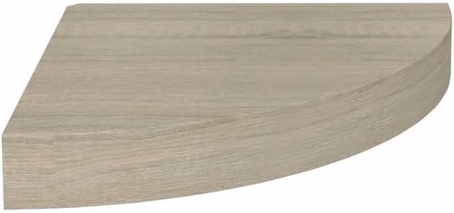 Berkfield Home Floating Corner Shelf in Light Oak, W/D/H: 25 x 25 x 3.8 cm – 1