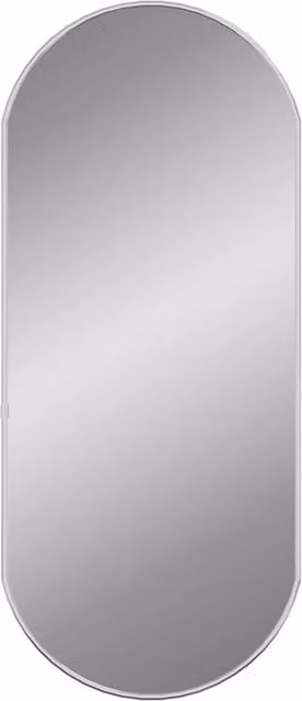 Berkfield Home Oval Wall Mirror in Silver, W: 70 cm, H: 30 cm