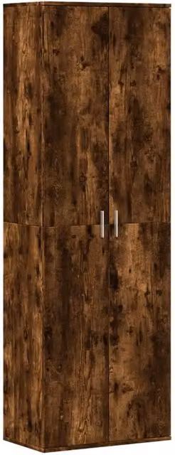 Berkfield Home Modern Smoked Oak Highboard in Brown, W/D/H: 60 x 35 x 180 cm