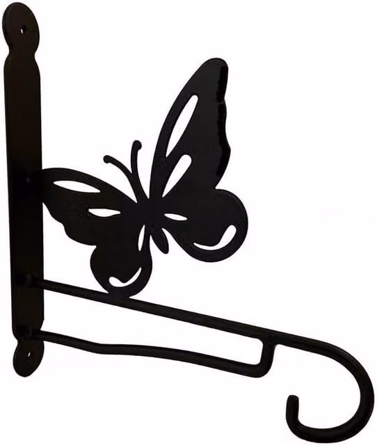 Poppyforge Butterfly Feature Hanging Support Bracket in Black Steel – 1