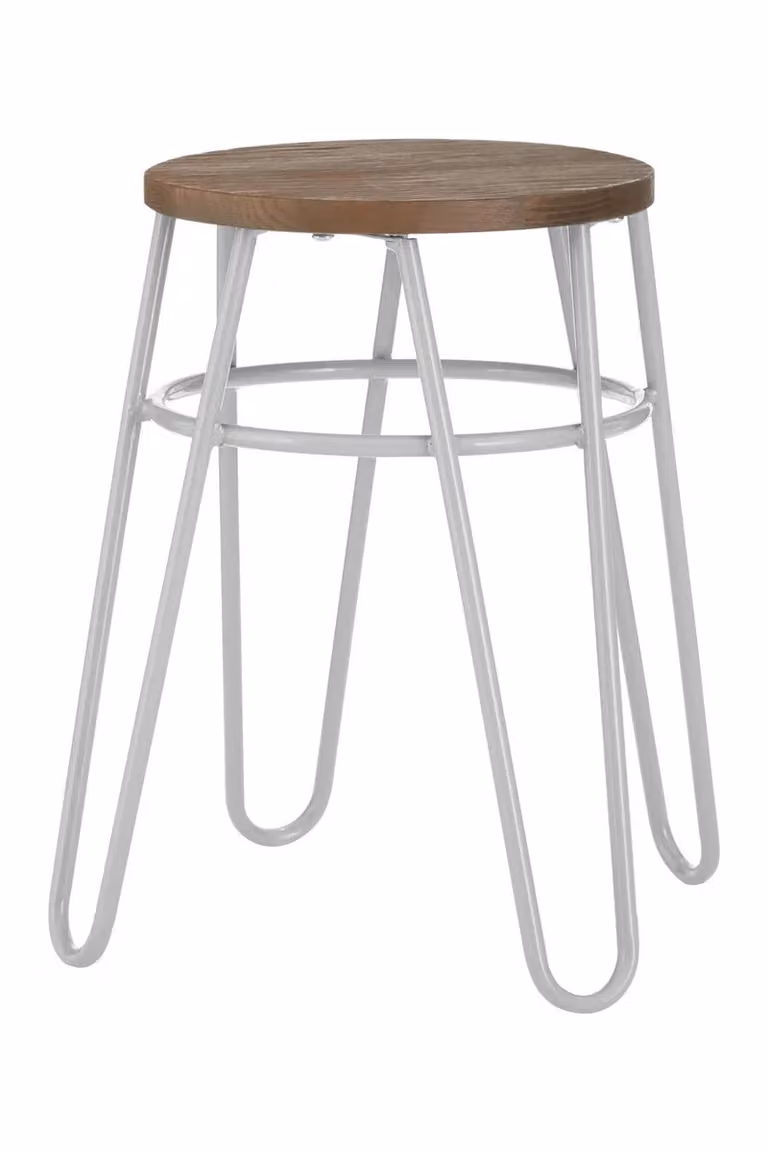 Orsina District Hairpin Stool in Grey and Gold