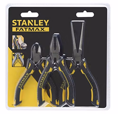Stanley FatMax 3-Piece Mini Pliers Set in Black and Yellow – 1
