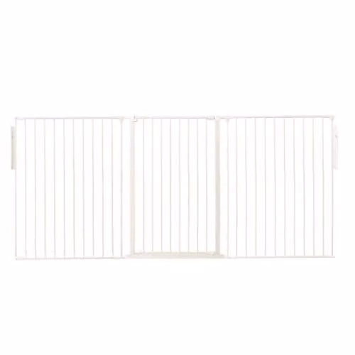 Safetots Premium Extra Tall Room Divider with Door, White, W: 226 cm, H: 105 cm – 1