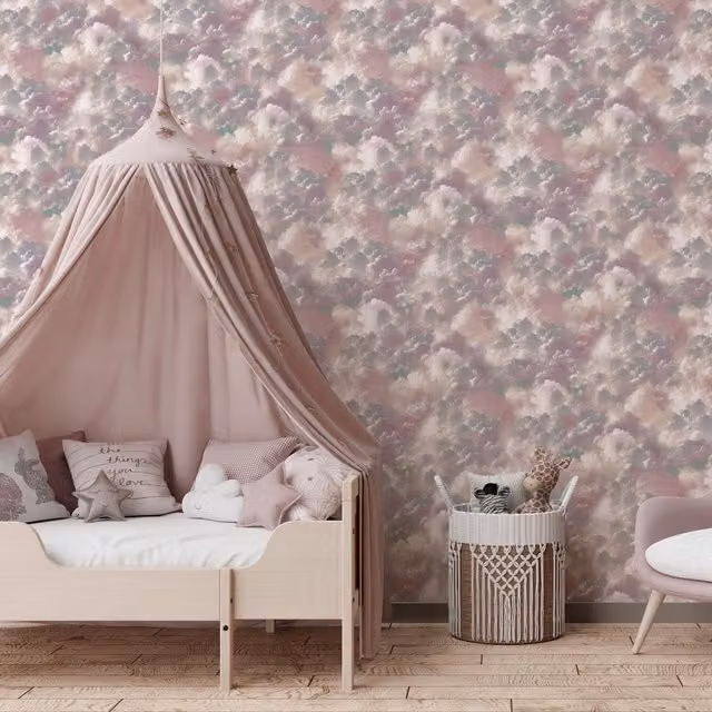 Arthouse Vanilla Skies Wallpaper in Pink and Purple – 1