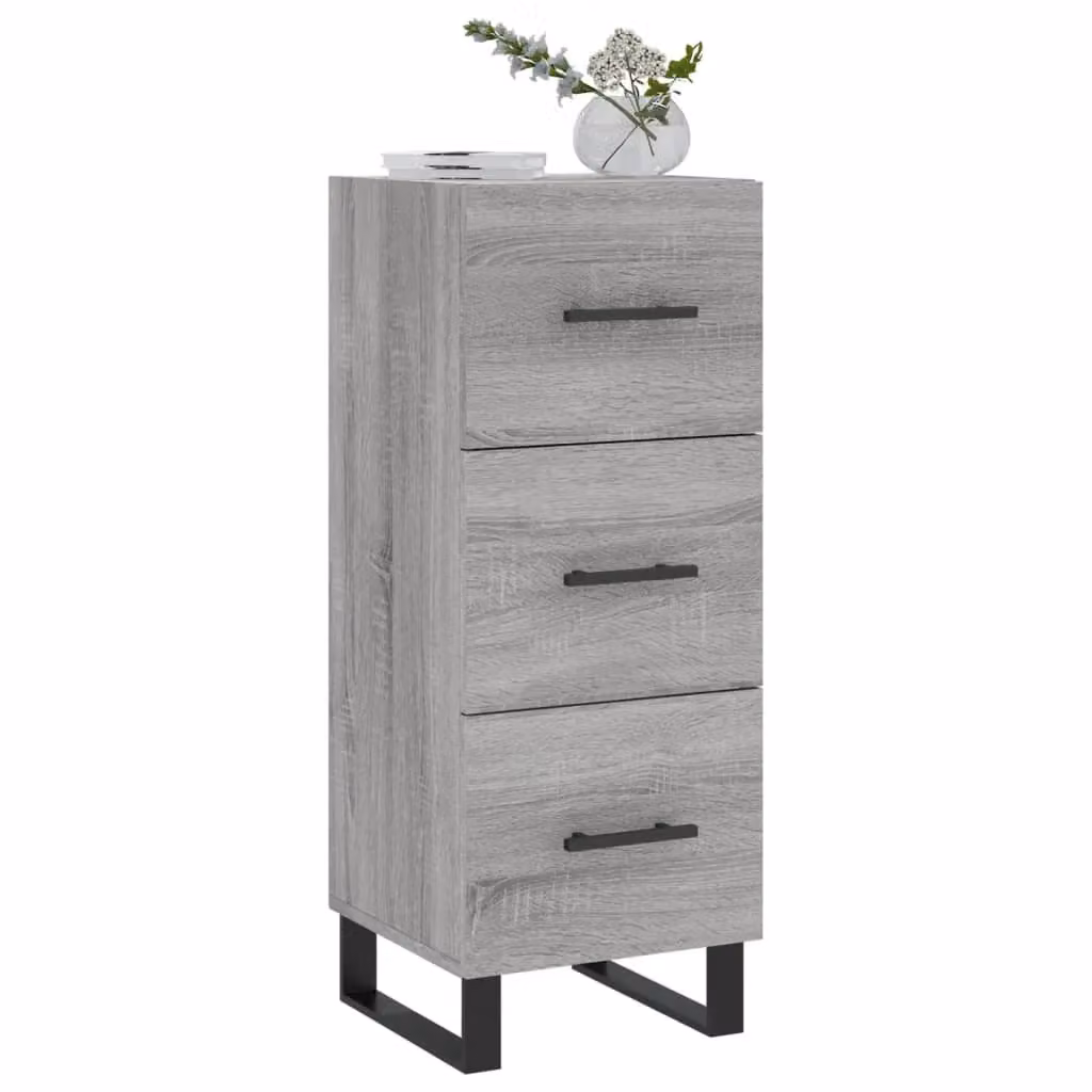 Berkfield Home Grey Sonoma Sideboard in Engineered Wood W/D/H: 34.5 x 34.5 x 90 cm – 2